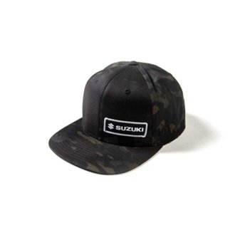 Suzuki Camo Snapback Hat / Black