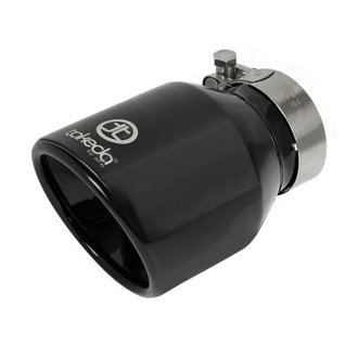Takeda 304 Stainless Steel Clamp-on Exhaust Tip Black