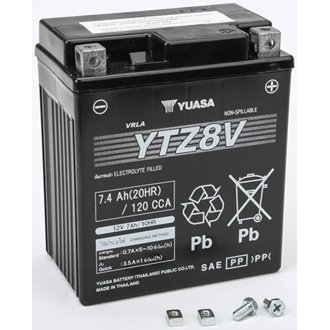 YTZ8V FACTORY ACTIVATED MAINTENANCE FREE 12 VOLT BATTERY