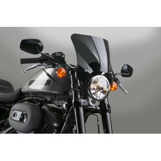 Fits 52-56 mm. O.D. Mohawk Black Hardware/Straight Bracket/Windshield-Dark Tint