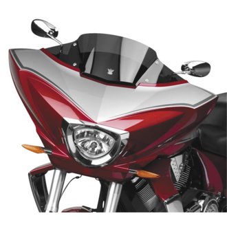 10-17 Victory Cross Country/Tour/8-Ball/Magnum V Stream Low Windshield - Dark Tint