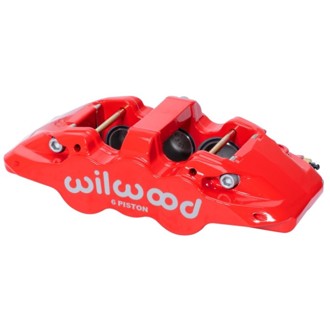 Wilwood Caliper-Forged Dynalite w/Dust Seal-Red 4.04in Pistons, 1.25in disc,