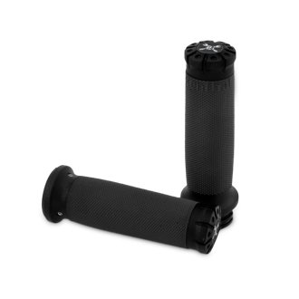 08-24 H-D TBW Set Hawk Billet Handle Grip Set - Textured Black