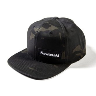 Kawasaki Camo Snapback Hat / Black