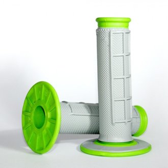 MX Dual Compound Grips 1/2 Waffle - Grey/ Green