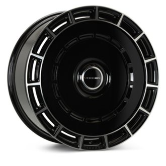 HF-9 22x9.5 - 5x112 - ET15 - 66.56 - Deep - Gloss Black Polished Wheel