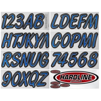 Boat Lettering Registration Kit 3 in. - 400 Blue/Black