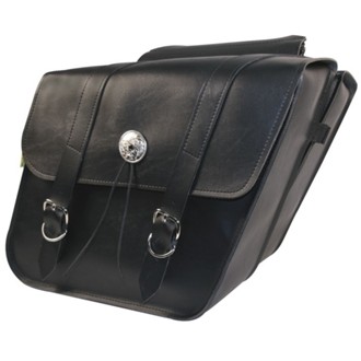 Universal Deluxe Standard Slant Saddlebags (14 in L x 12 W x 5.5 H) - Black