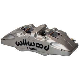 Wilwood Caliper-Forged Dynapro 6 5.25in Mount-Nickel-L/H 1.62/1.38in/1.38in Pistons .81in Disc