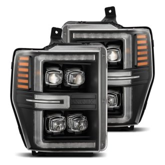 08-10 Ford F250-550 NOVA-Series LED Projector Headlights Black w/Activ Light/Seq Signal
