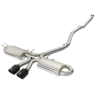Takeda 3 IN 304 Stainless Steel Cat-Back Exhaust w/ Center Black Tips