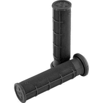 1/2 Waffle ATV Grips - Soft Black