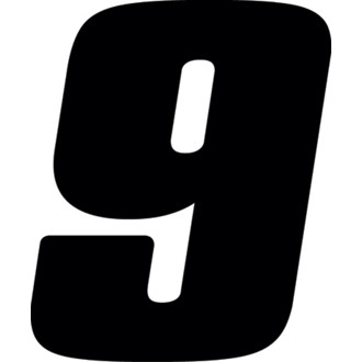 Dirt Digits 3pk 4 in. - High Gloss Number 9 - Black