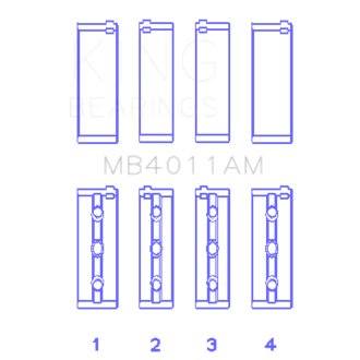 Toyota 1Mzfe (Size +0.25mm) Main Bearing Set