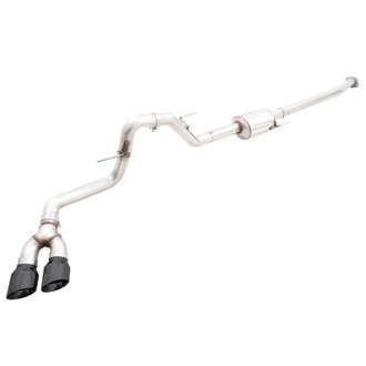 AWE 0FG Dual Side Exit Exhaust for '21+ Ford F-150 - 4.5" Diamond Black Tips