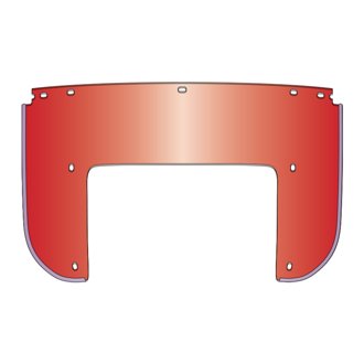 Heritage Bottom Replacement Beaded Windshield 7 Bolt-Red
