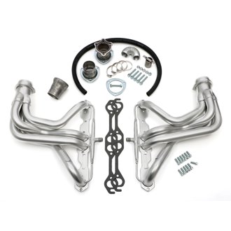 HD SILVER LONG-TUBE E.O. HEADERS For 67-91 GM 4WD SB TRUCKS With A.I.R.