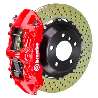 12-14 328i (Excl. xDrive/M-Sport Brakes) Fr GT BBK 6 Pist Cast 355x32 2pc Rotor Drill-Red