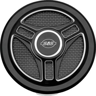 Stealth Applications Tri-Spoke Air Cleaner Cover W/ Machined Highlights - Gloss Black