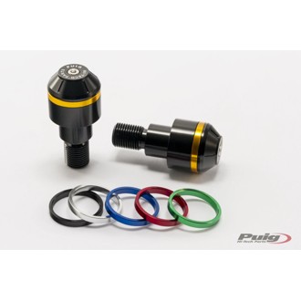 Short Bar End Weights With Rim Black