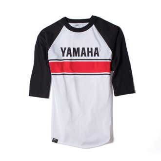 Fx Yamaha Vintage Baseball T-Shirt / White-Black (M)