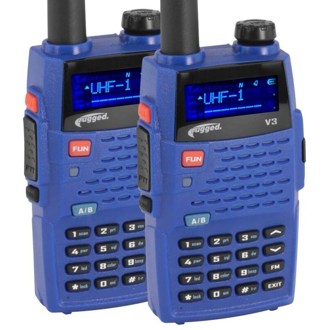 2 PACK - Rugged V3 - Business Band Two Way Handheld Radio - Analog Only