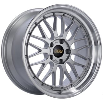 LM 18x8 5x112 ET45 Diamond Silver Center / Diamond Cut Lip Wheel PFS/Clip Required