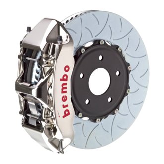 15-19 Corvette Z06 Excl CC Brakes Fr GTR BBK 6Pis Billet 380x34 2pc Rtr Slot Type3-Nickel