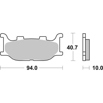 93-03 Yamaha TDR R 125cc Sinter Brake Pad - Front