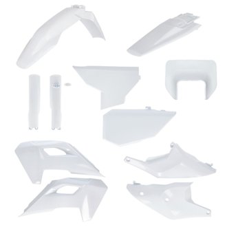24+ Husqvarna 250-501 FE/ TE Full Plastic Kit - 20 White