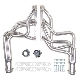 Silver Long-Tube EO Headers For '64-77 Chevelle 283-400 No A.I.R.