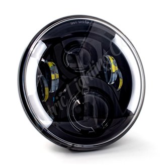 Letric Lighting 7in Integrated W/Switchbacks Turn Signal Black
