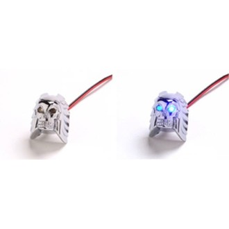 LED License Plate Bolt Marker Lights, Skull, Blue Eyes (2 Leds