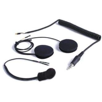 Peltor 4-Conductor Helmet Kits Mic / 1/8 Ear Bud Jack / Coil Cord / Straight