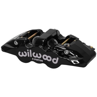 Wilwood Caliper-Aero6-R/H - Black 1.62/1.12/1.12in Pistons 1.25in Disc