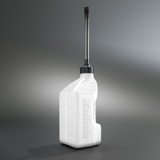 2.5 Gallon White Jug Black Cap w/ Auto Shut Off Hose
