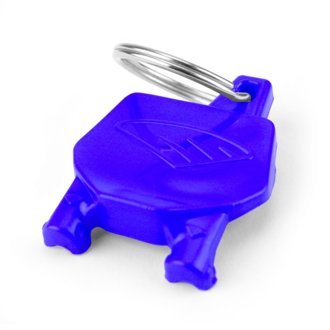 Key Ring With Number Plate - Blue