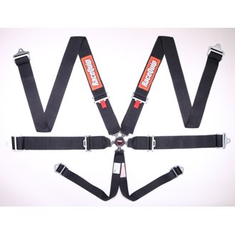 Black SFI CAMLOCK 6pt PD Lap Seat Belt