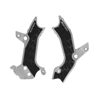 2024 Kawasaki KX450 Frame Guards- X-Grip - Silver/Black