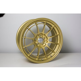 NT03+M 18x9.5 5x100 40mm Offset Gold Wheel (MOQ 40 / Special Order