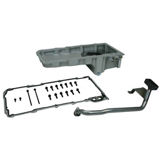 GM LS Swap (w/Rear Sump & Spin-On Oil Filter Adapter) Wet Sump 6qt 5.75in Aluminum Oil Pan