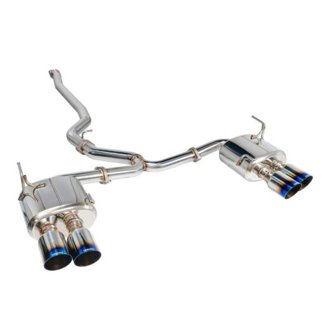 2015+ Subaru WRX/STi 4in Quad Cat-Back Exhaust Stainless Single Resonated