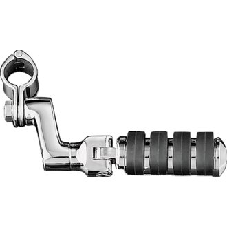 Large ISO Offset Highway Pegs With 1-1/4inch Clamp Chrome (Pair