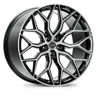 HF-2 22x11 - 5x130 - ET50 - Deep Face - 71.6 -- Brushed Gloss Black Wheel