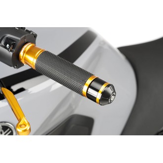 Short Bar End Weights With Rim Black
