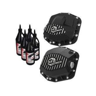 Pro Series Differential Cover Black W/ Machined Fins & Gear Oil