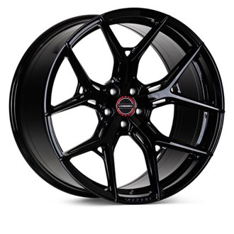 HF-5 20x9 / 5x112 / ET25 / Flat Face / 66.5 - Gloss Black Wheel