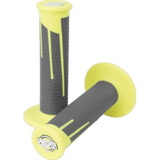 Full Diamond Clamp-On Grips - Neon Yellow/Dark Gray