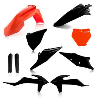 19-22 KTM 125-450 SX/ SX-F/ XC-F/ XC/ XC-tpi Full Plastic Kit - Orange/Black
