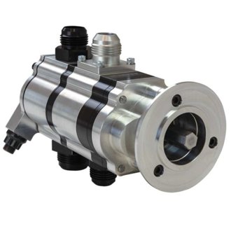 Noonan Front Hex Drive Reverse Rotation 1.800 PS V-Band 2 Stage Dry Sump Oil Pump